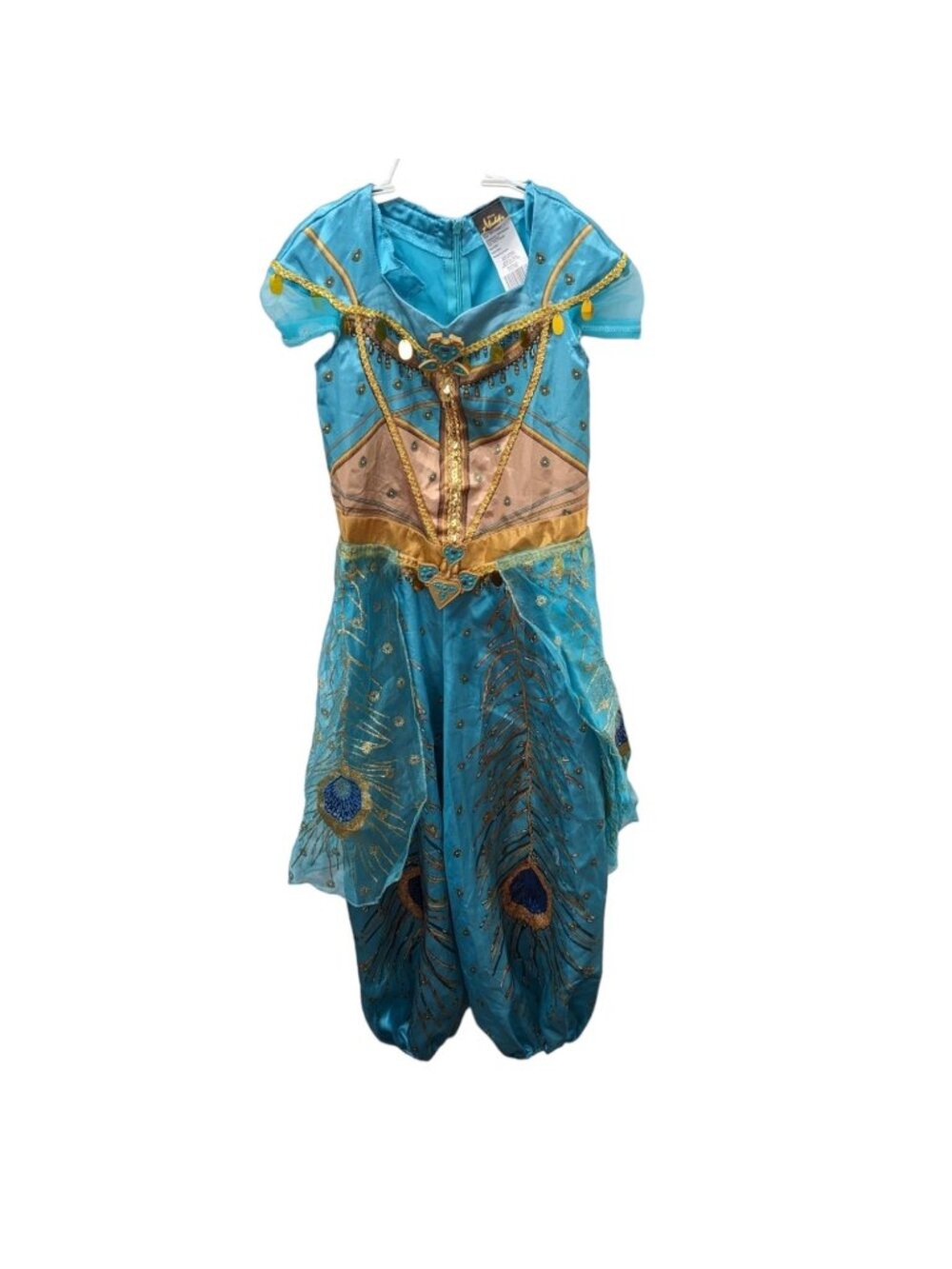 Disney Aladdin Princess Jasmine Blue Peacock Halloween Costume Child Small 4-6X